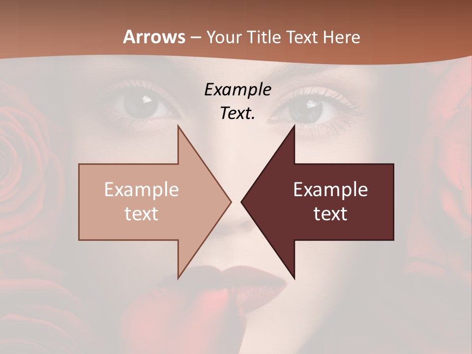 Girl In Roses PowerPoint Template