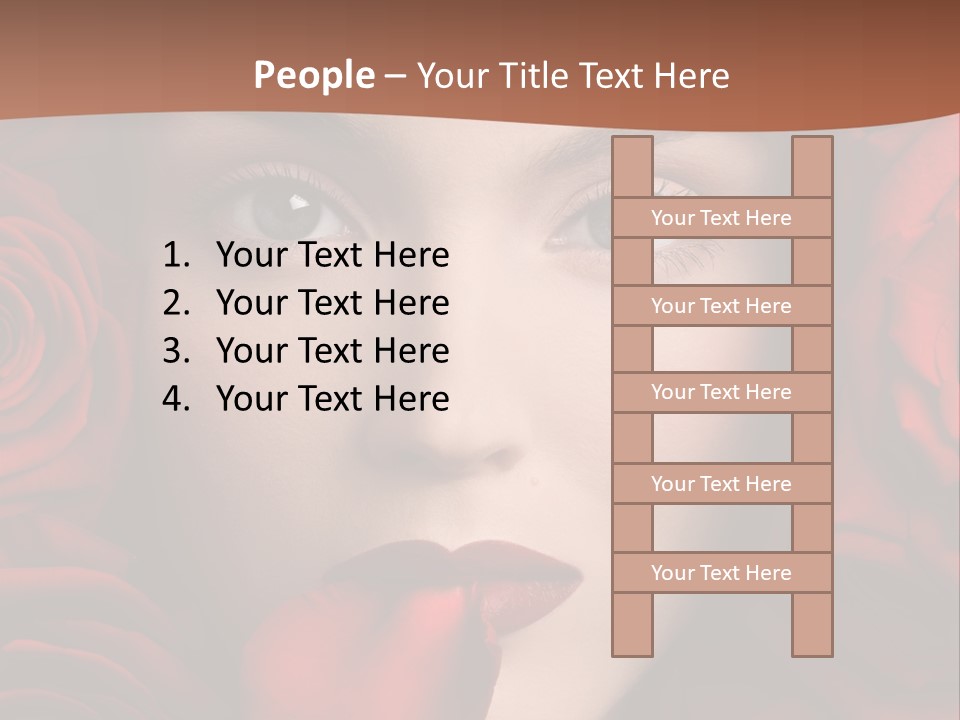 Girl In Roses PowerPoint Template