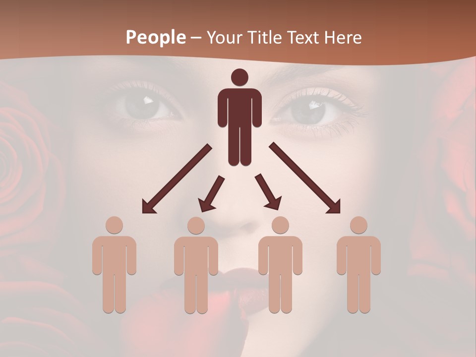 Girl In Roses PowerPoint Template