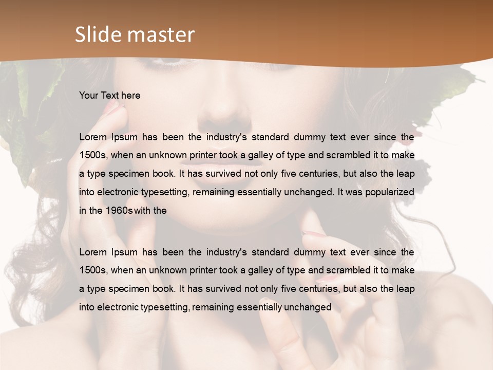 Girl With A Wreath On Her Head PowerPoint Template