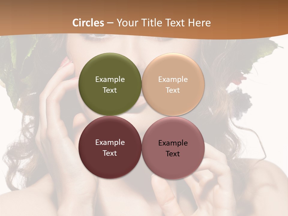 Girl With A Wreath On Her Head PowerPoint Template