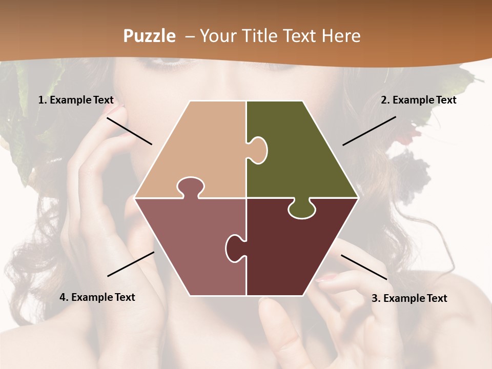 Girl With A Wreath On Her Head PowerPoint Template