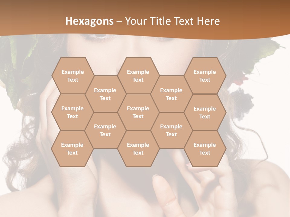 Girl With A Wreath On Her Head PowerPoint Template