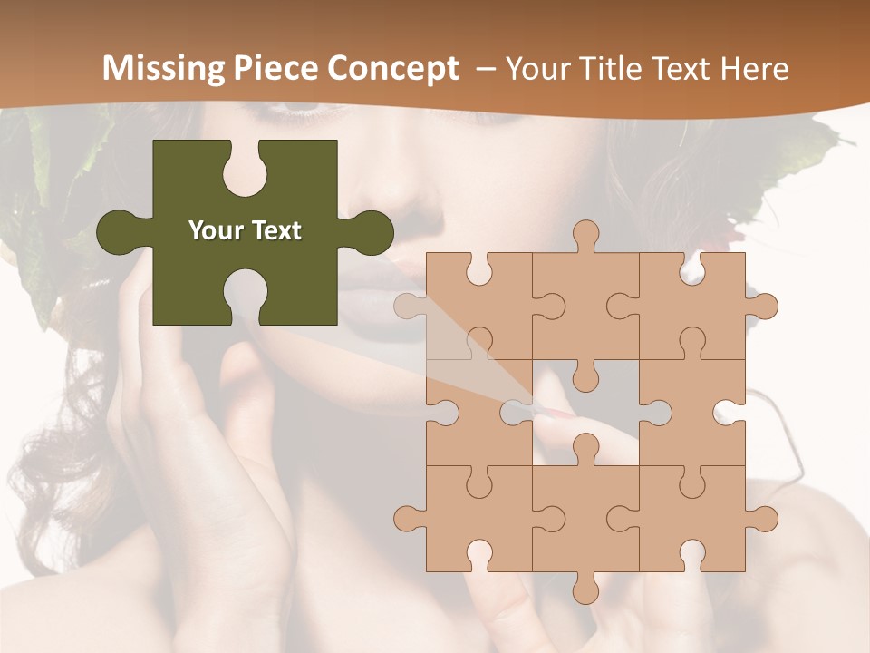 Girl With A Wreath On Her Head PowerPoint Template