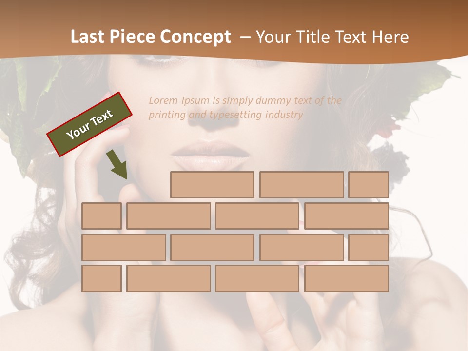 Girl With A Wreath On Her Head PowerPoint Template