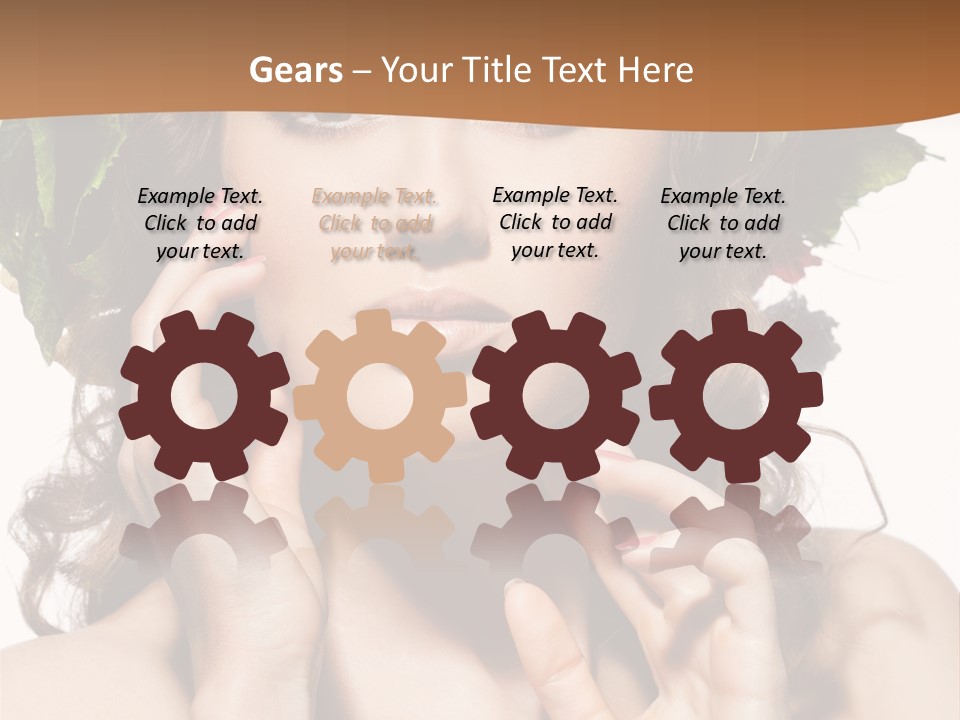 Girl With A Wreath On Her Head PowerPoint Template