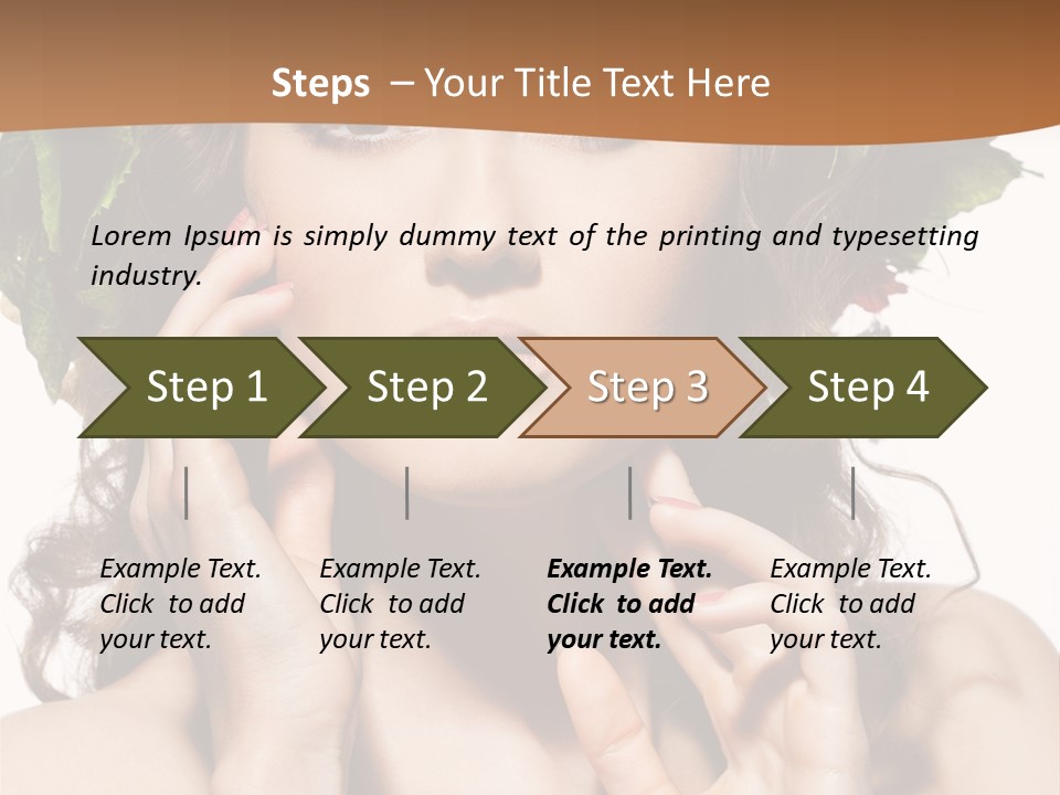 Girl With A Wreath On Her Head PowerPoint Template