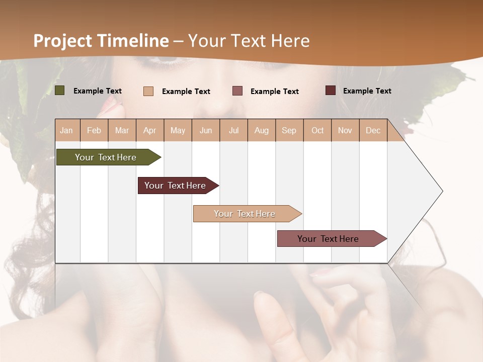 Girl With A Wreath On Her Head PowerPoint Template