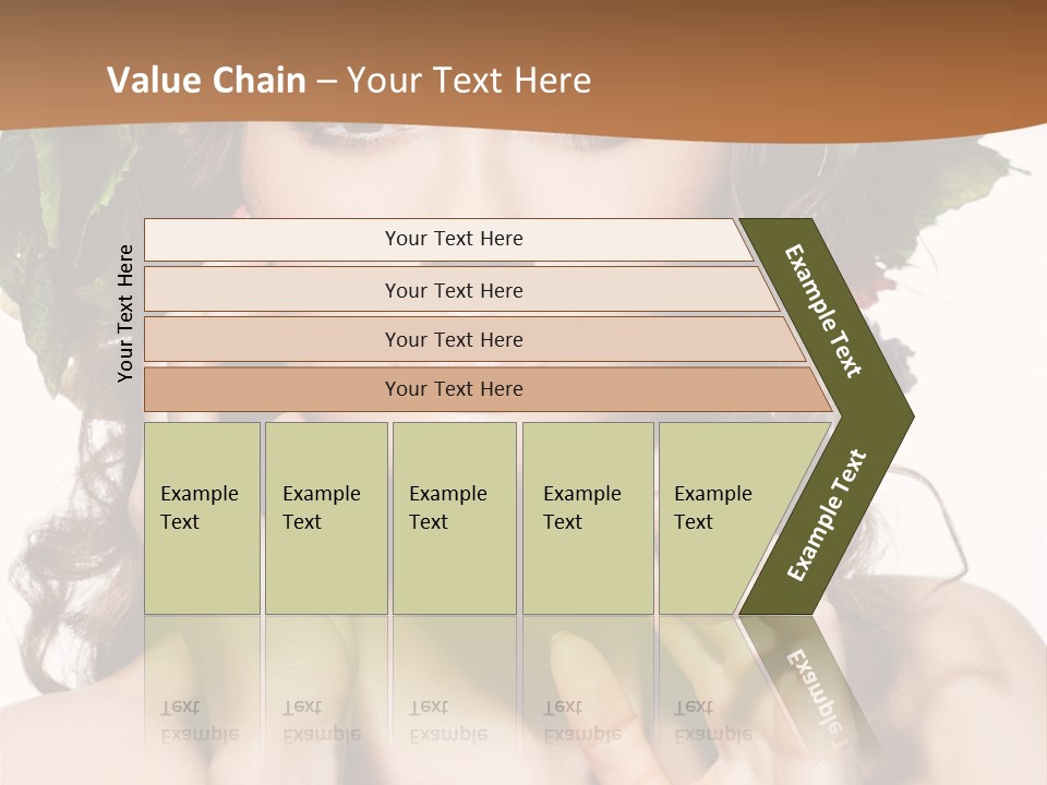 Girl With A Wreath On Her Head PowerPoint Template