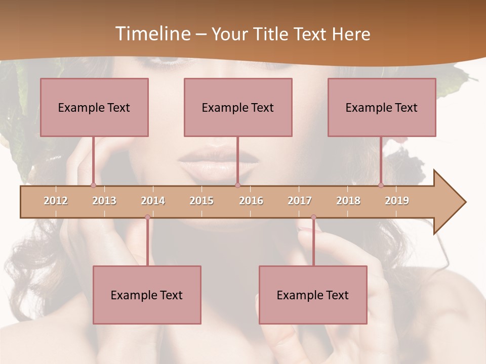 Girl With A Wreath On Her Head PowerPoint Template