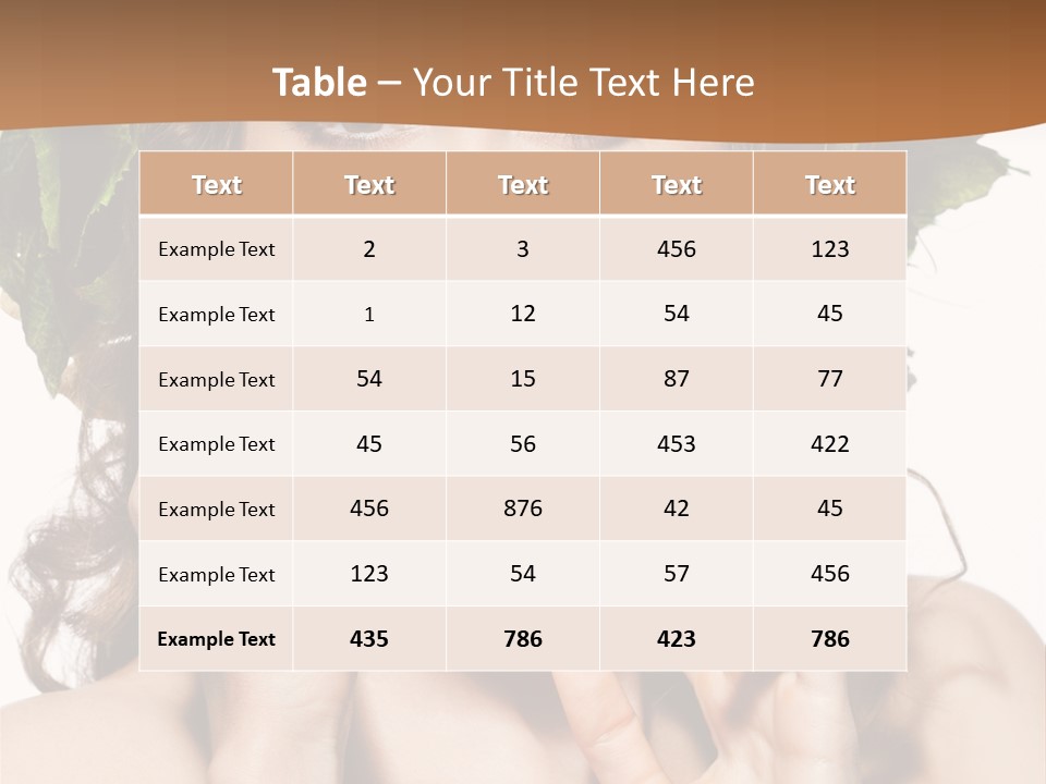 Girl With A Wreath On Her Head PowerPoint Template