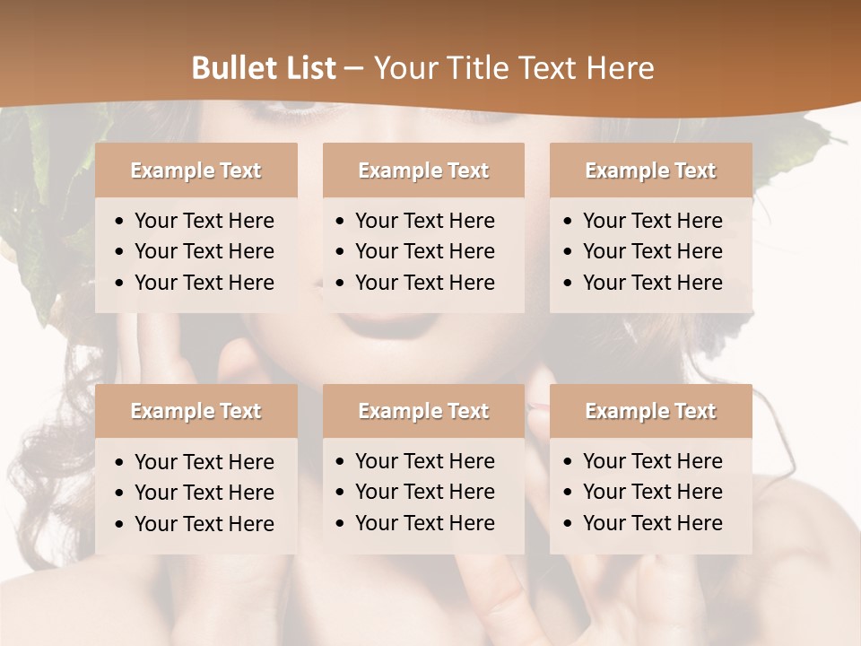 Girl With A Wreath On Her Head PowerPoint Template