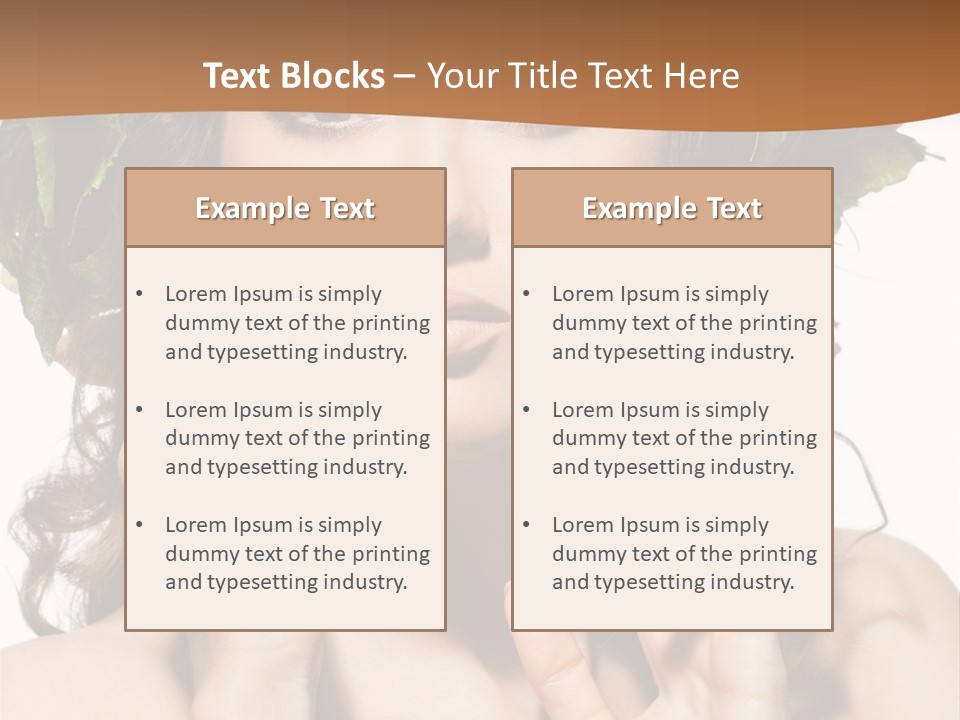 Girl With A Wreath On Her Head PowerPoint Template