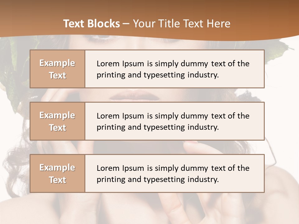Girl With A Wreath On Her Head PowerPoint Template