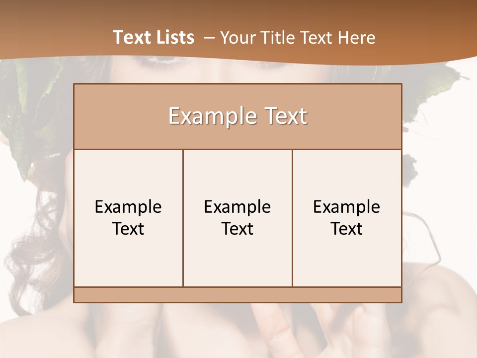Girl With A Wreath On Her Head PowerPoint Template