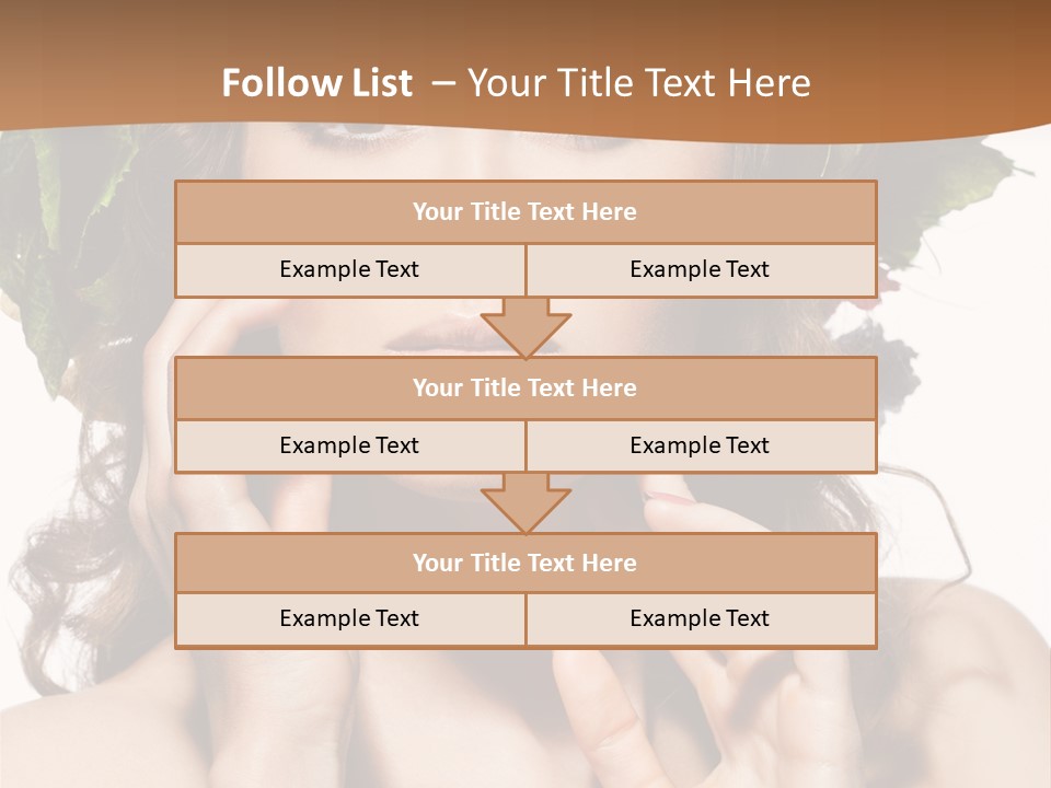 Girl With A Wreath On Her Head PowerPoint Template