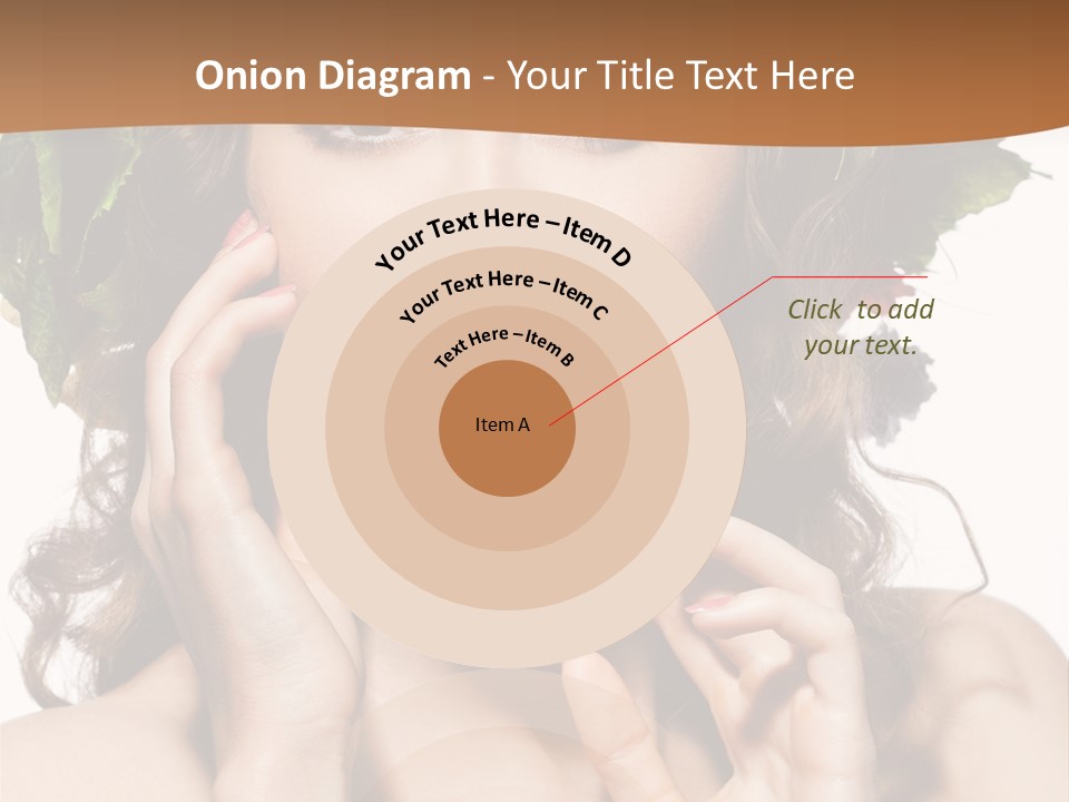 Girl With A Wreath On Her Head PowerPoint Template