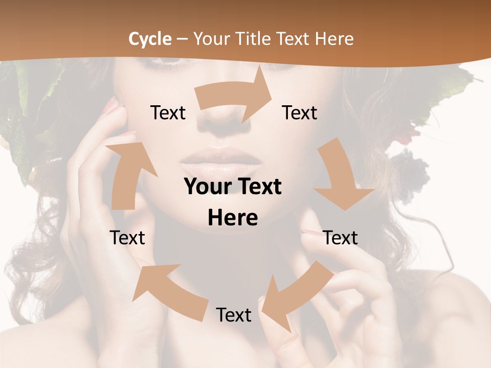 Girl With A Wreath On Her Head PowerPoint Template