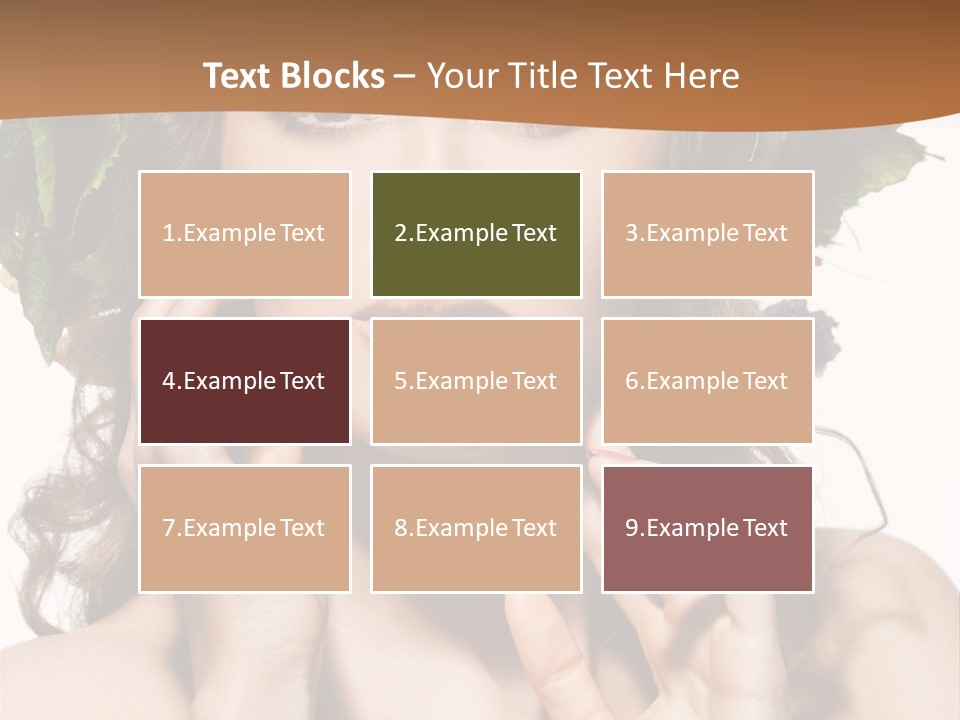 Girl With A Wreath On Her Head PowerPoint Template