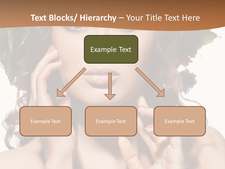 Girl With A Wreath On Her Head PowerPoint Template