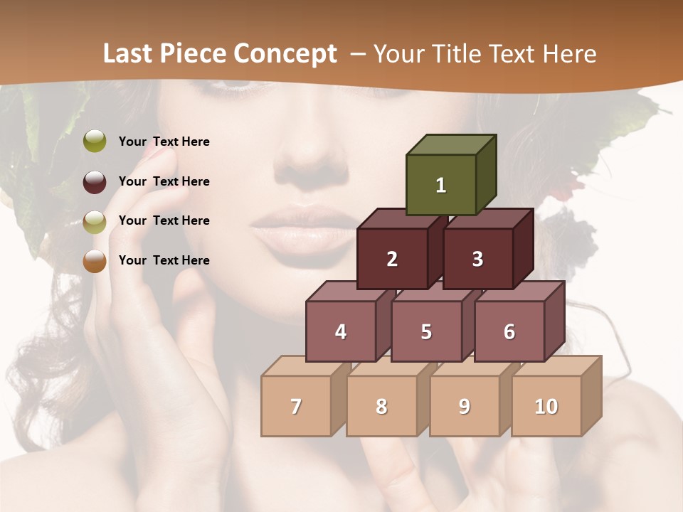 Girl With A Wreath On Her Head PowerPoint Template