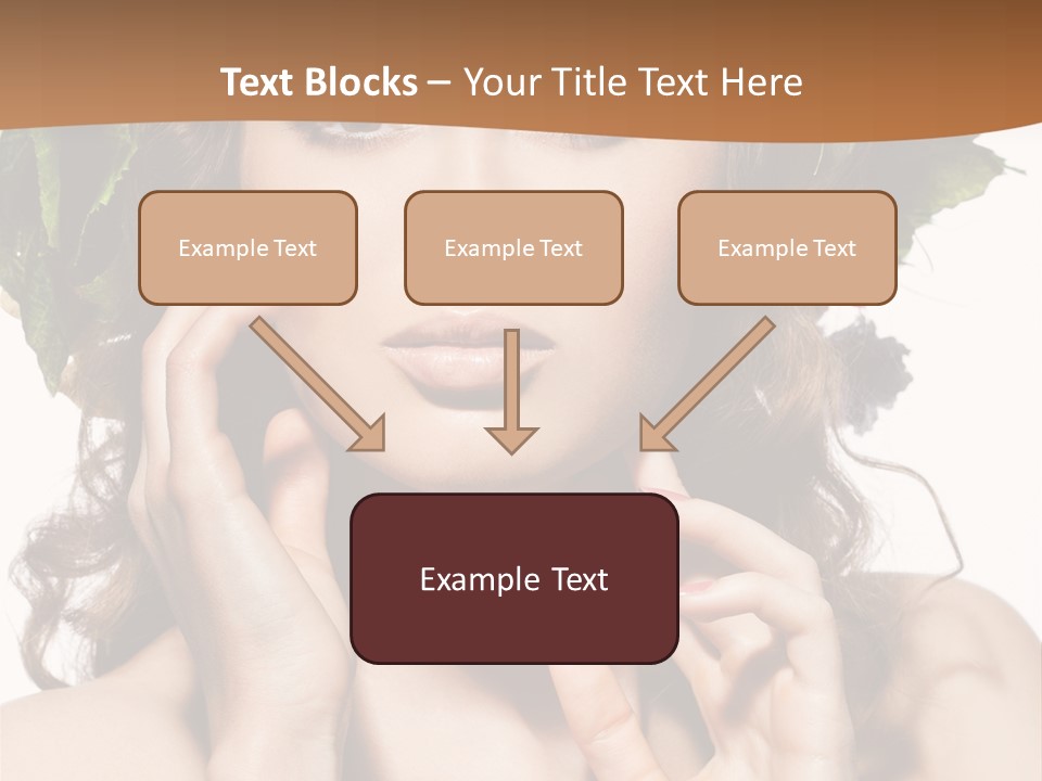 Girl With A Wreath On Her Head PowerPoint Template