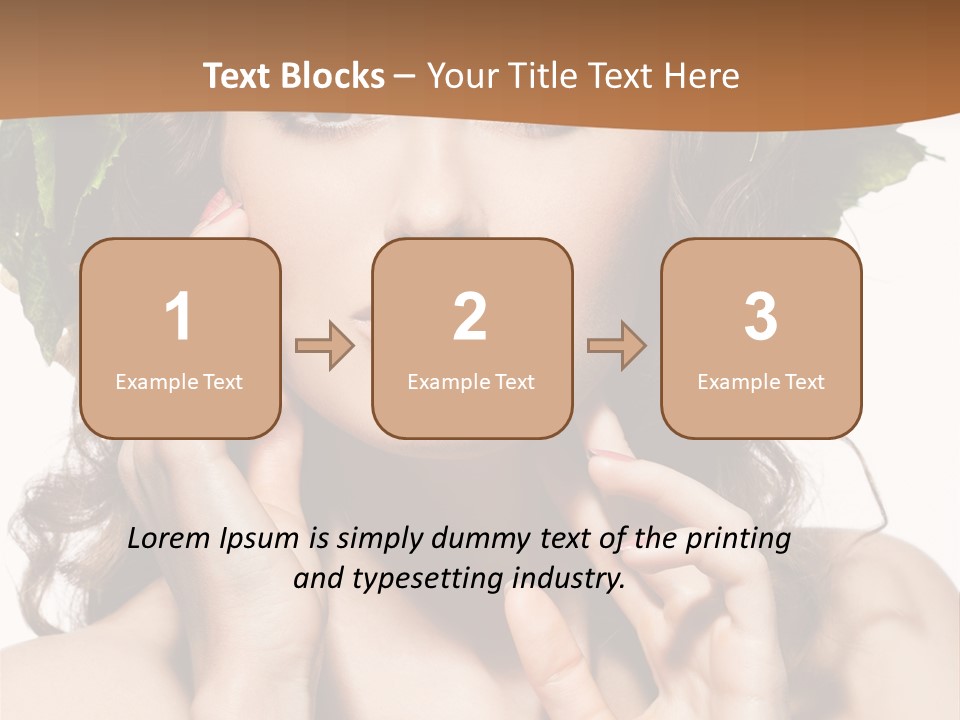 Girl With A Wreath On Her Head PowerPoint Template