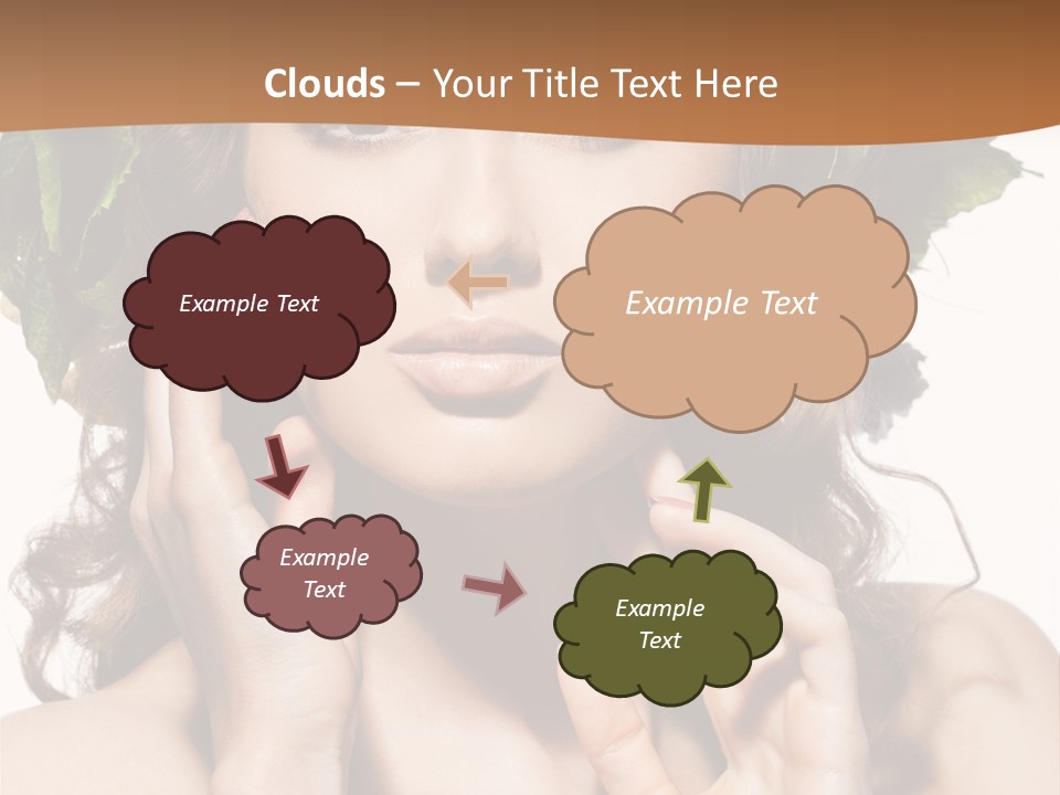 Girl With A Wreath On Her Head PowerPoint Template