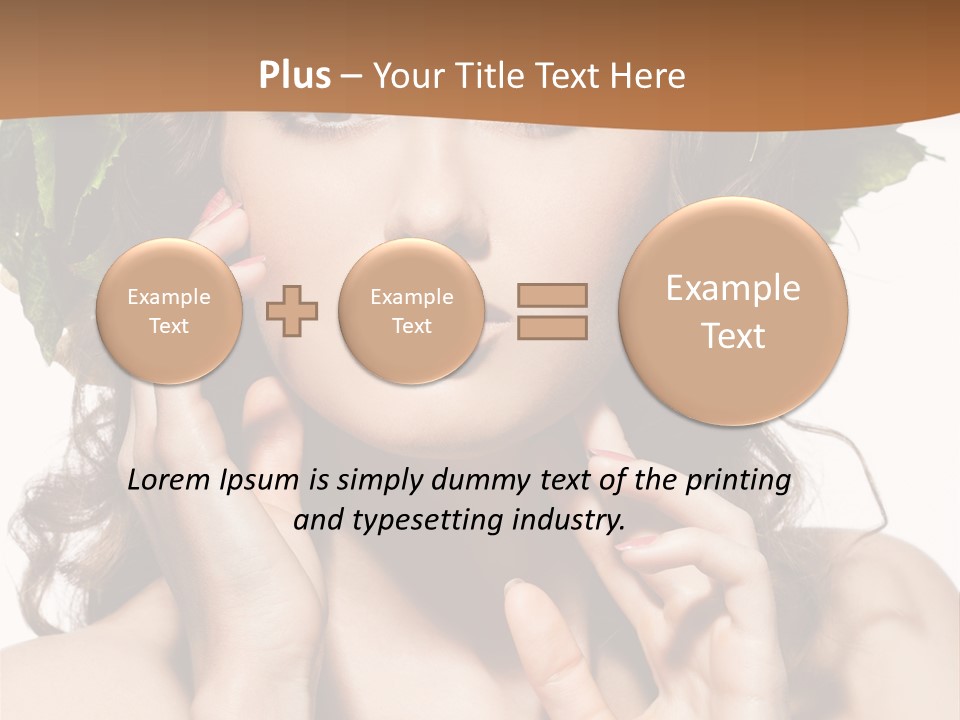 Girl With A Wreath On Her Head PowerPoint Template