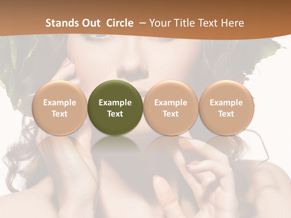 Girl With A Wreath On Her Head PowerPoint Template