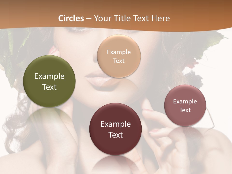 Girl With A Wreath On Her Head PowerPoint Template