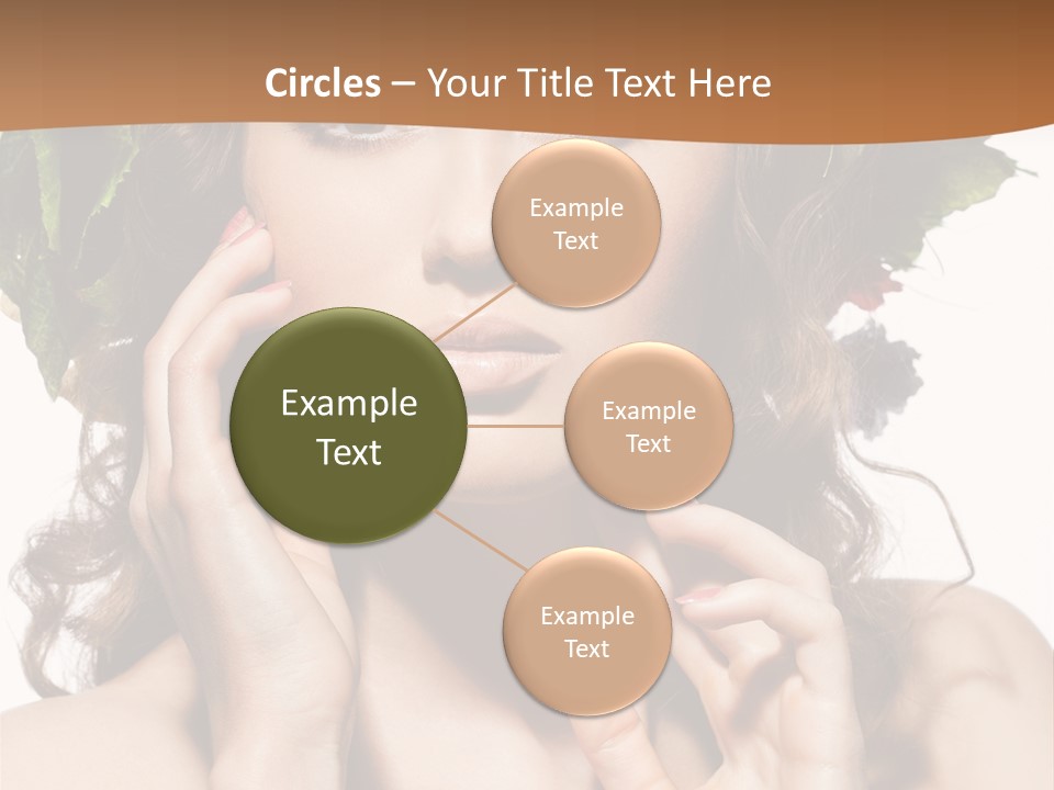 Girl With A Wreath On Her Head PowerPoint Template