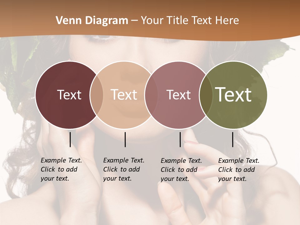 Girl With A Wreath On Her Head PowerPoint Template