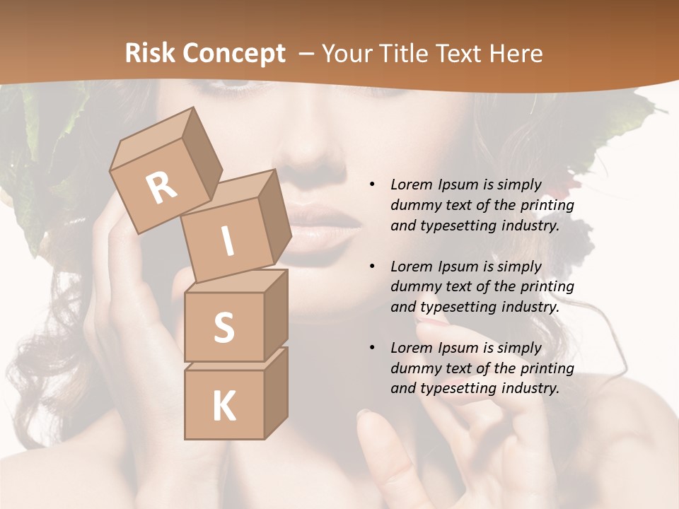 Girl With A Wreath On Her Head PowerPoint Template