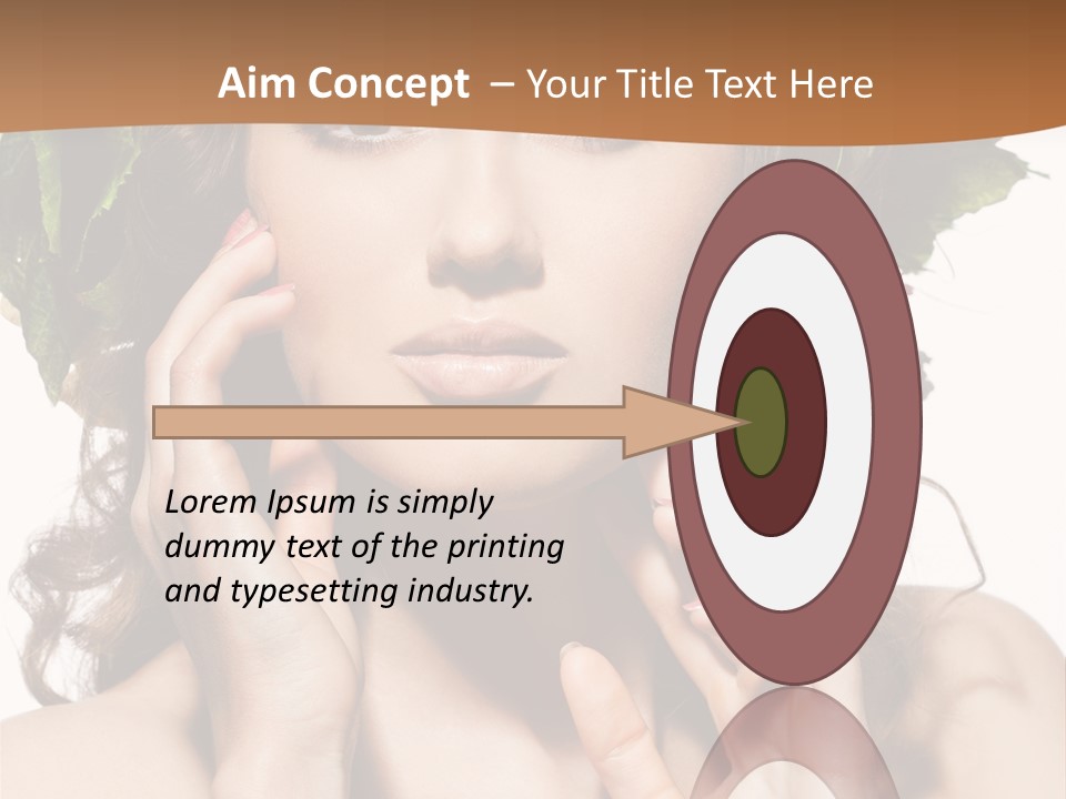 Girl With A Wreath On Her Head PowerPoint Template