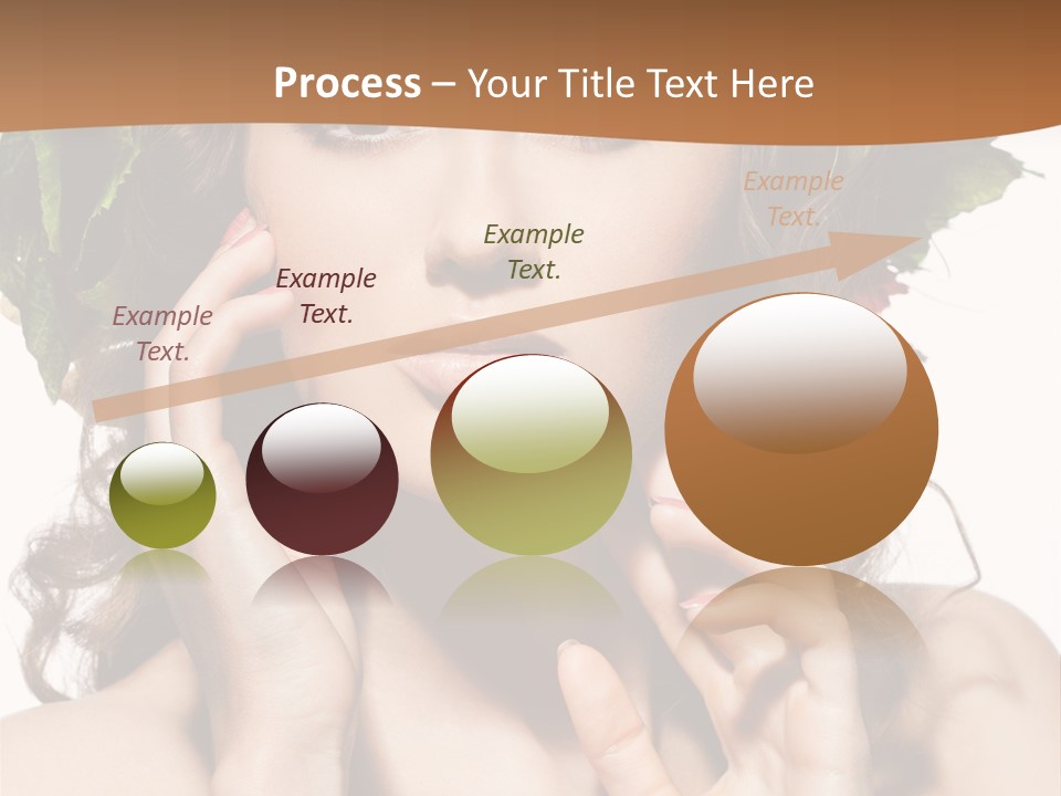 Girl With A Wreath On Her Head PowerPoint Template