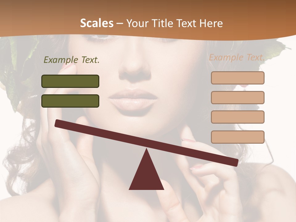 Girl With A Wreath On Her Head PowerPoint Template