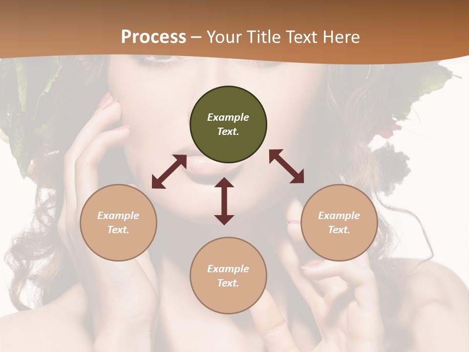 Girl With A Wreath On Her Head PowerPoint Template