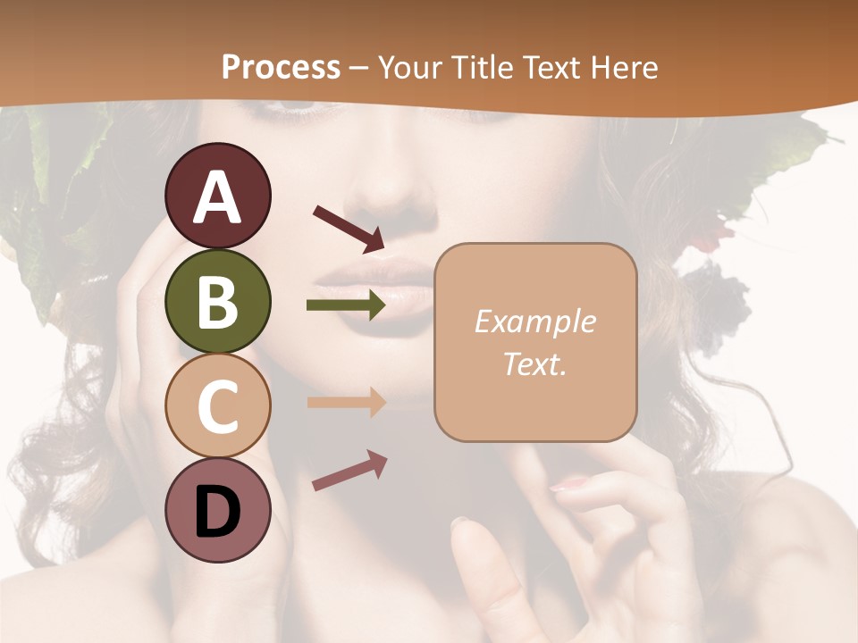 Girl With A Wreath On Her Head PowerPoint Template