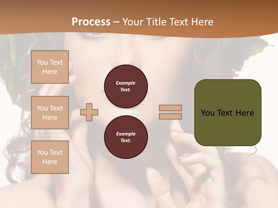 Girl With A Wreath On Her Head PowerPoint Template
