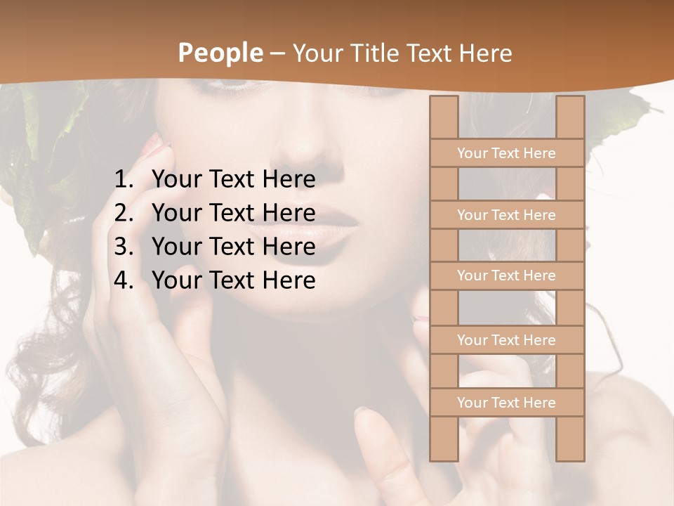 Girl With A Wreath On Her Head PowerPoint Template