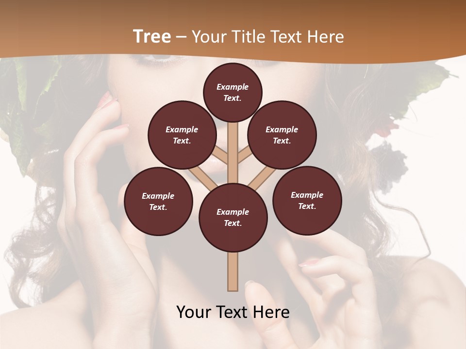 Girl With A Wreath On Her Head PowerPoint Template