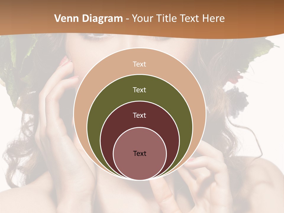 Girl With A Wreath On Her Head PowerPoint Template