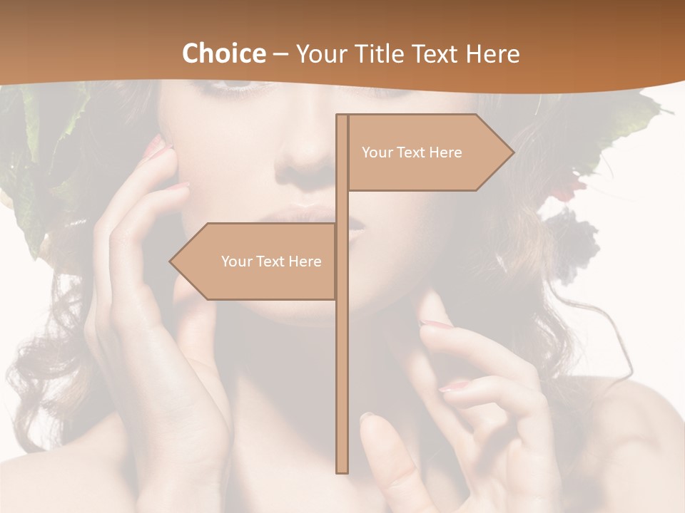 Girl With A Wreath On Her Head PowerPoint Template