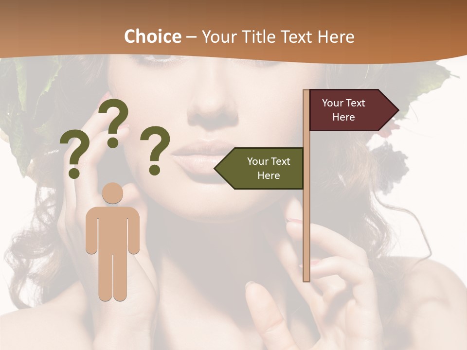 Girl With A Wreath On Her Head PowerPoint Template