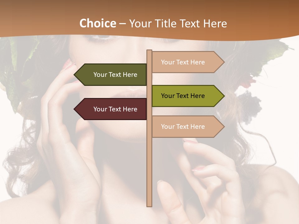 Girl With A Wreath On Her Head PowerPoint Template