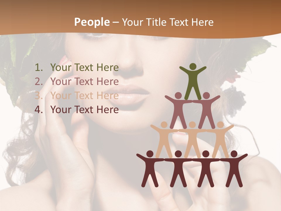 Girl With A Wreath On Her Head PowerPoint Template