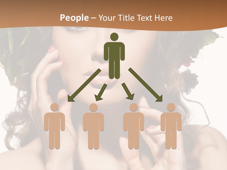 Girl With A Wreath On Her Head PowerPoint Template