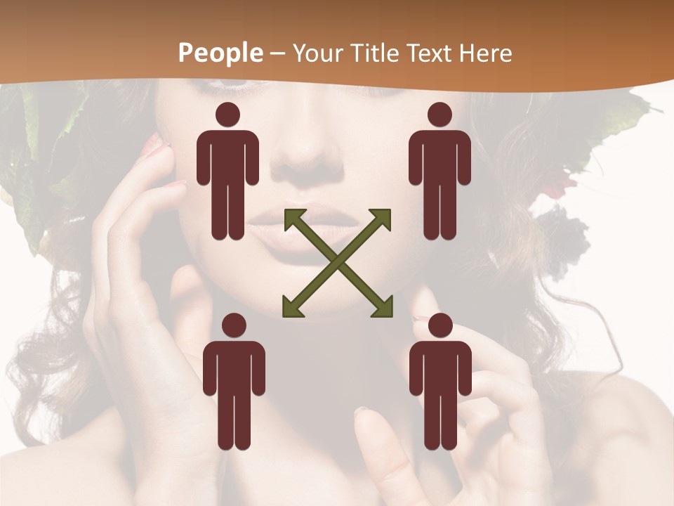 Girl With A Wreath On Her Head PowerPoint Template