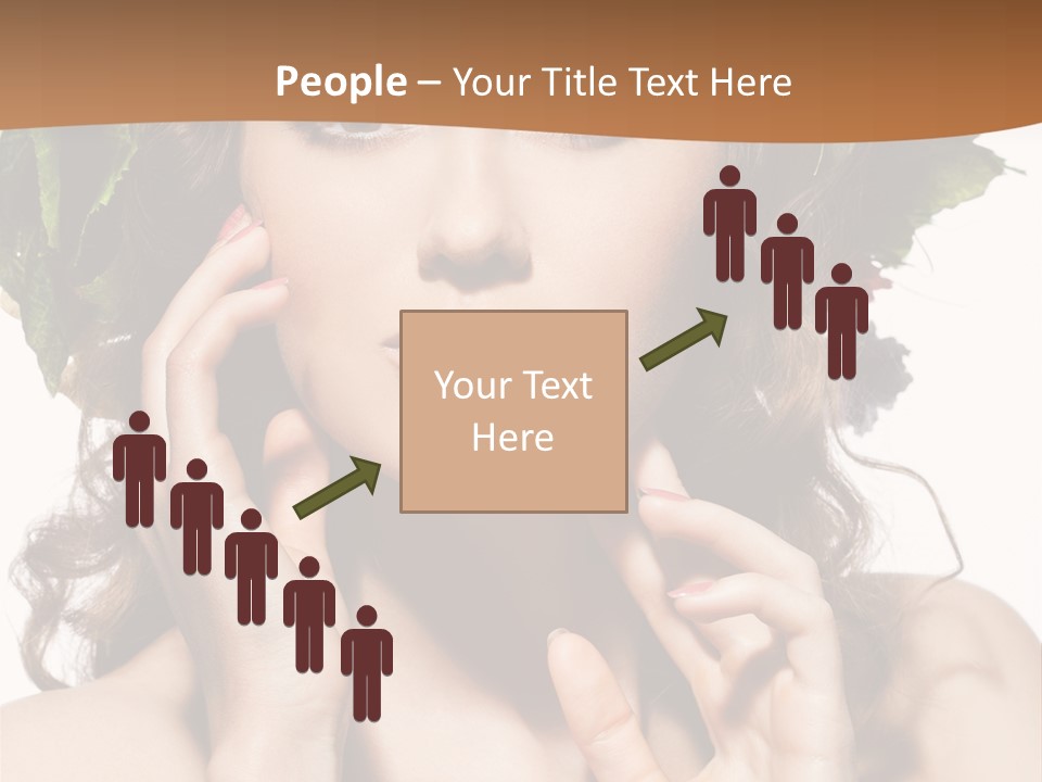 Girl With A Wreath On Her Head PowerPoint Template